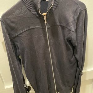 Men’s Prada navy zip sweater
